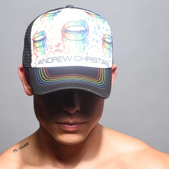 Andrew Christian Other - Andrew Christian Pride Lips Trucker Cap Snap Back